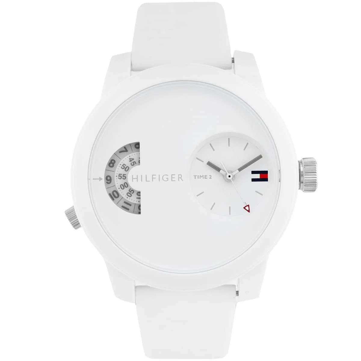 Tommy Hilfiger Denim Men's Watch 1791558 White Dial White Silicone Strap