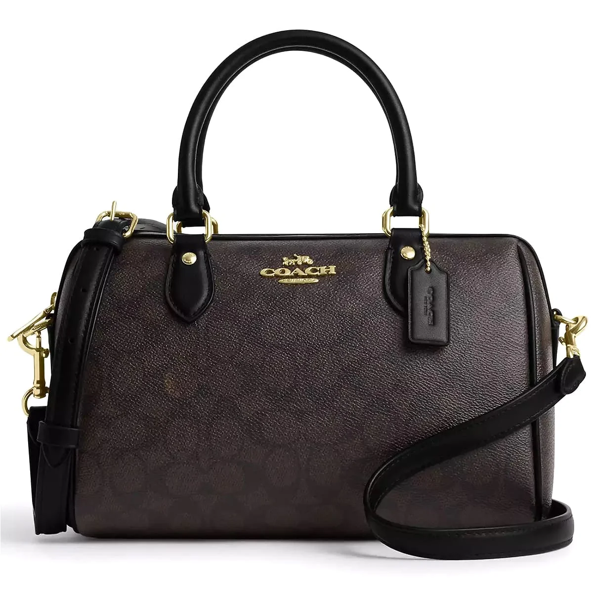 Coach Gold Walnut Black Women Handbag Cv961