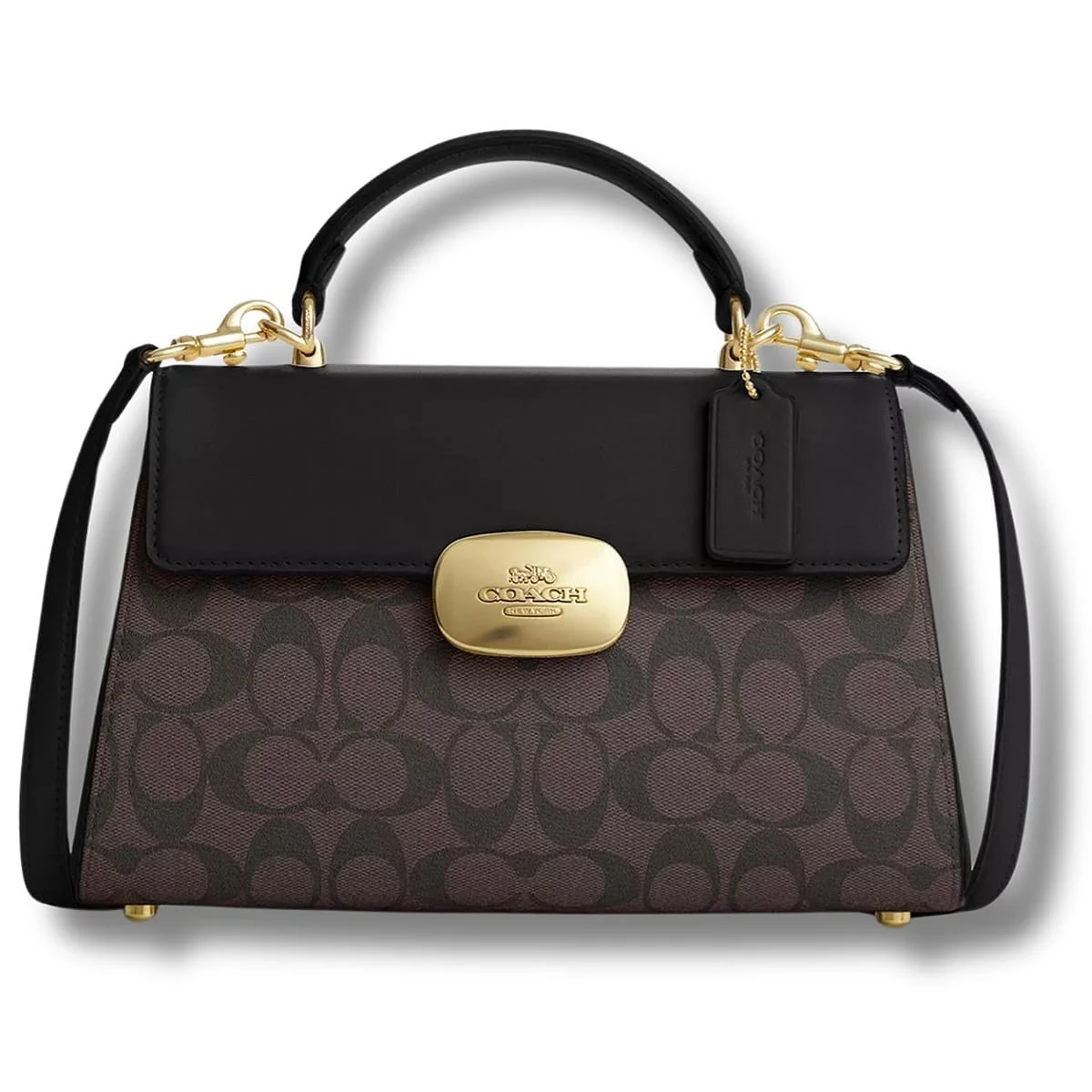 COACH Gold – Brown Black Women Handbag CW012