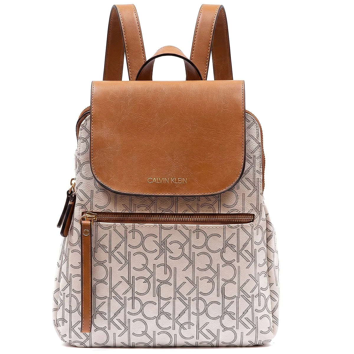 CALVIN KLEIN Vanilla – Caramel – Brown Women Backpack