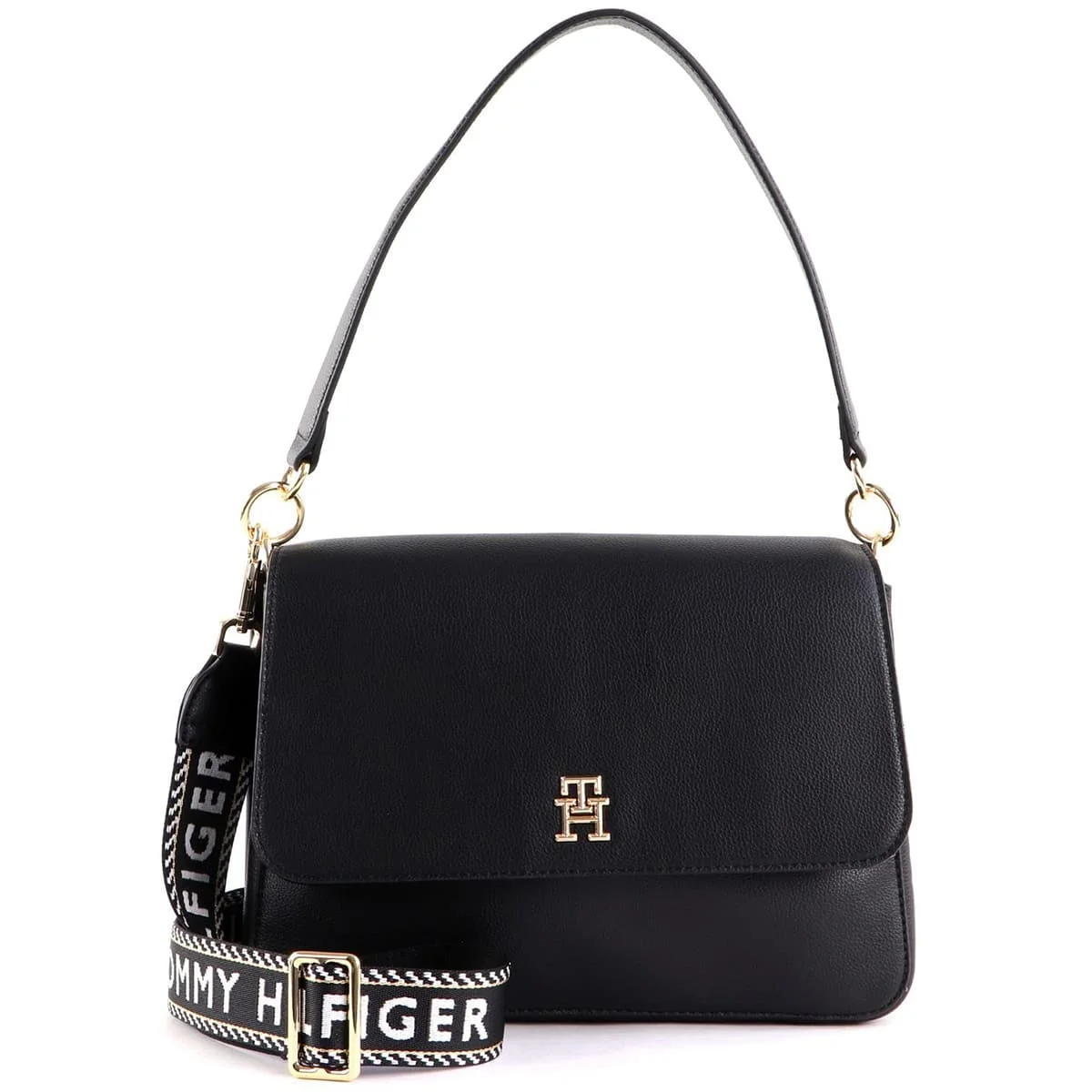 Tommy Hilfiger Black Women Handbag Aw0Aw14510 Blk