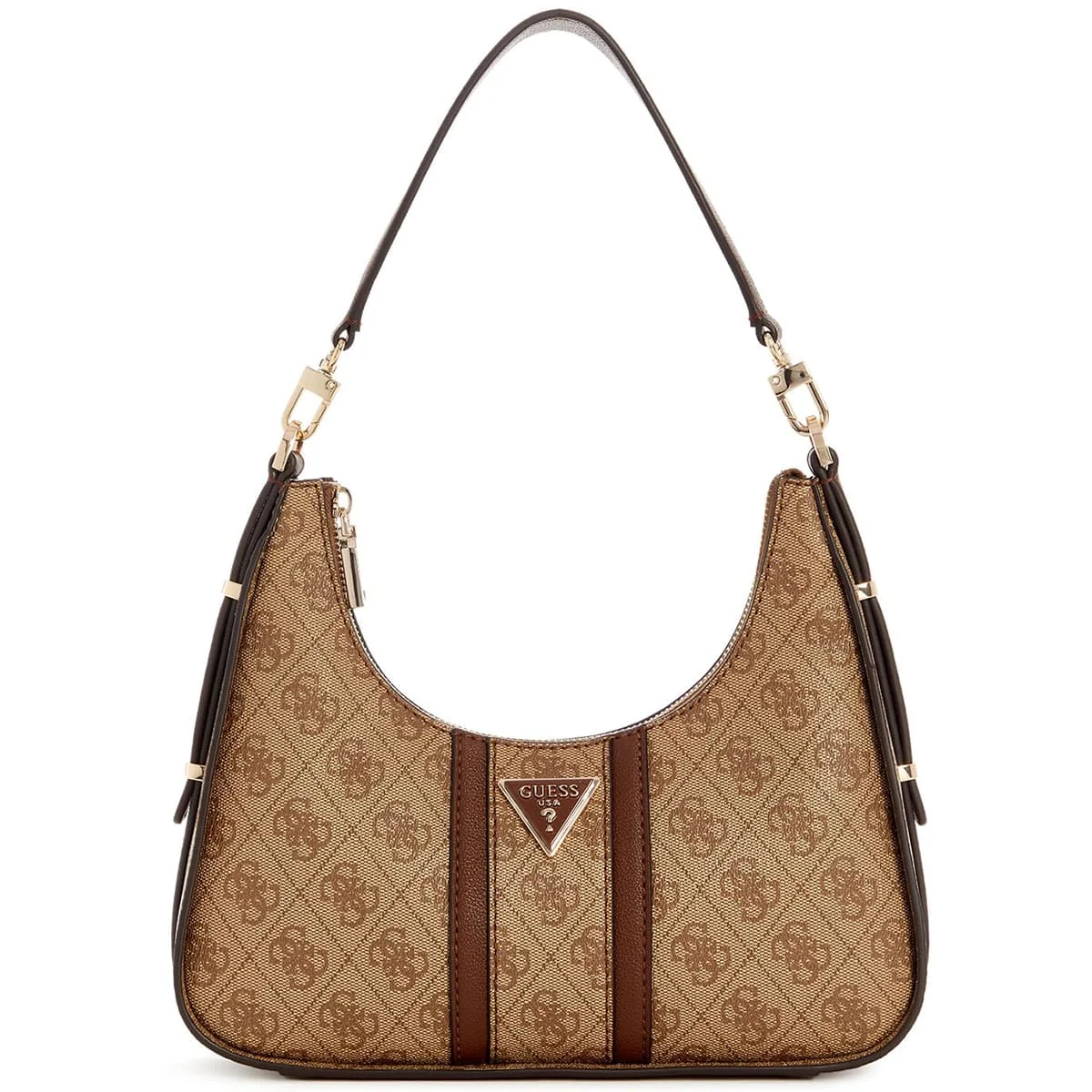 Guess Latte Logo Brown Light Brown Brown Women Shoulder Bag Hwsg9000180 Lgw