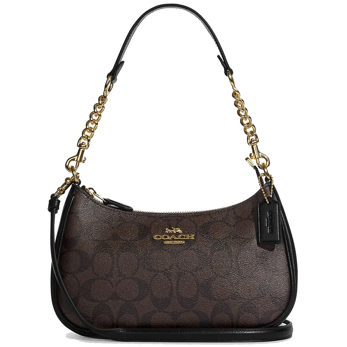 Coach Gold Walnut Black Women Shoulder Bag Cv933