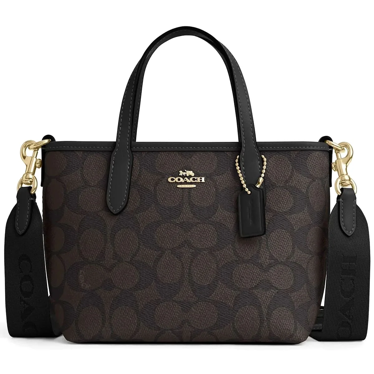 Coach Walnut Black Women Handbag Cw032 Imxaq