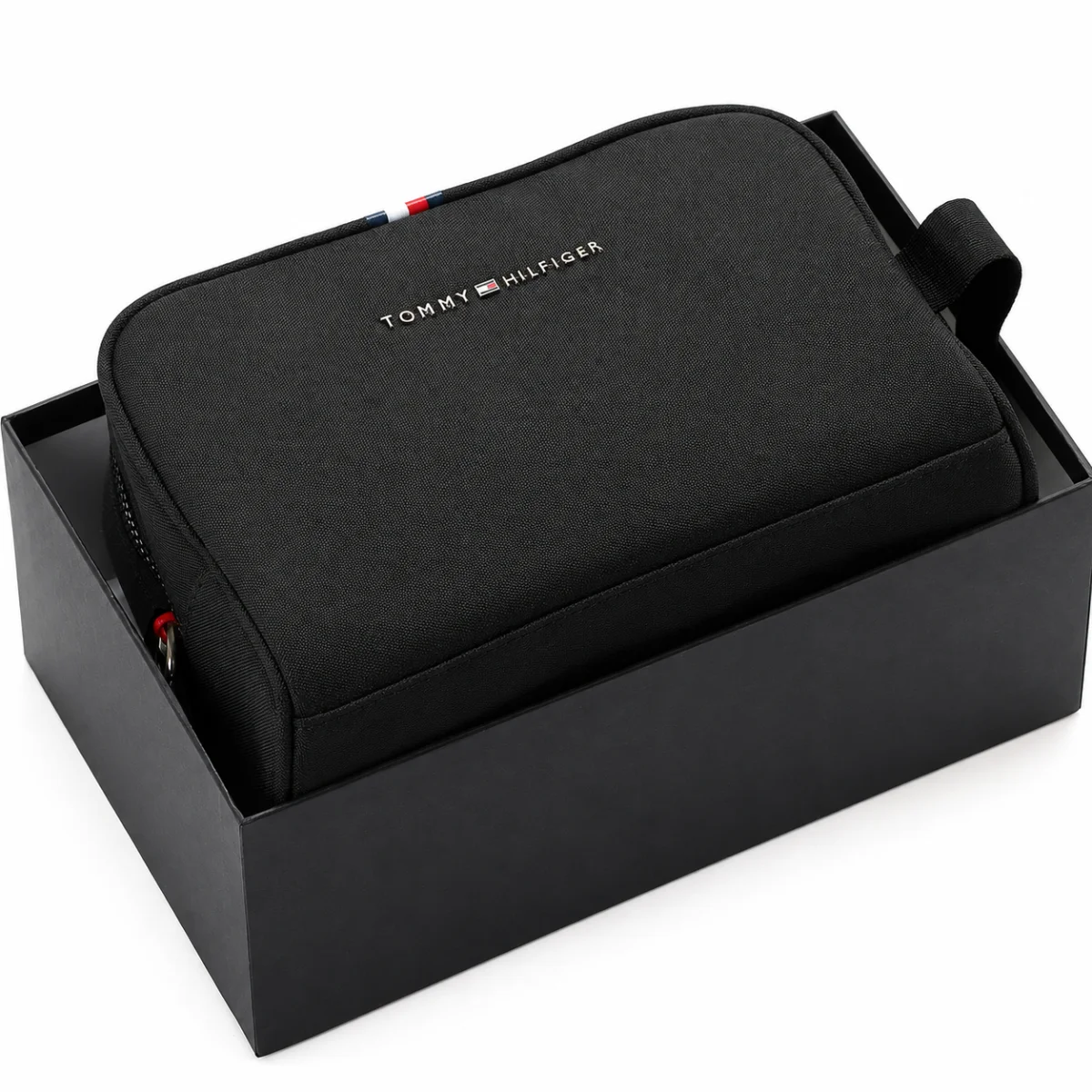 Fabric Tommy Hilfiger Black Handbag For Men Gift Box