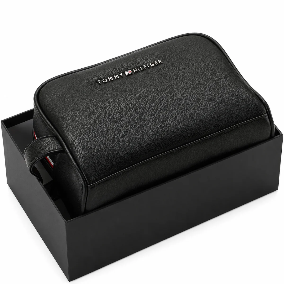 Leather Tommy Hilfiger Black Handbag For Men Gift Box
