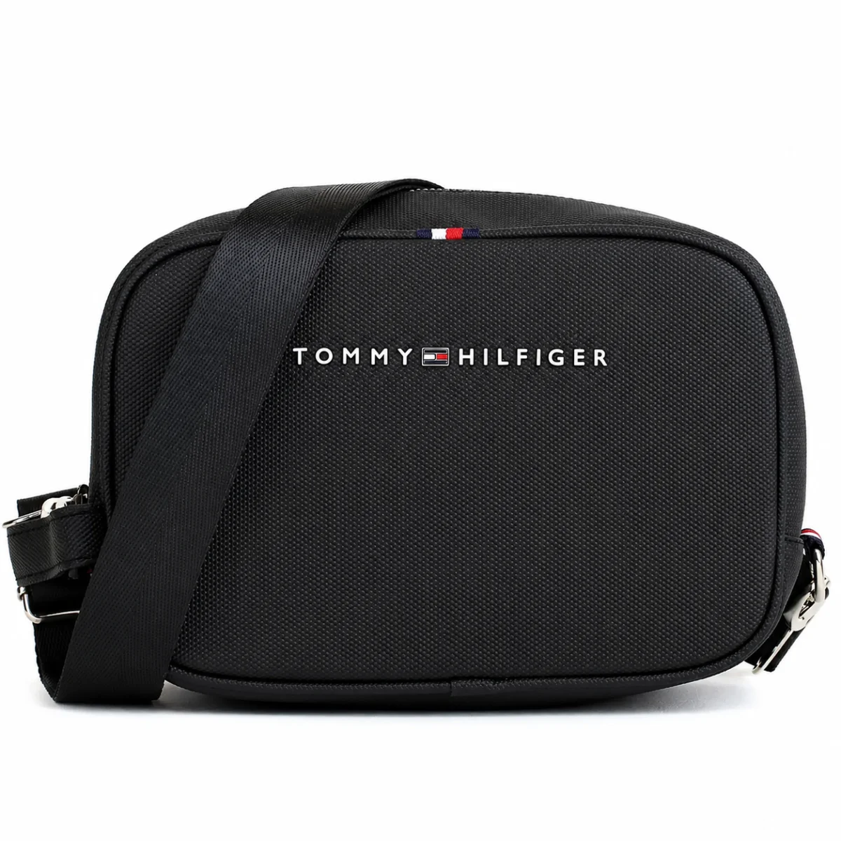 Tommy Hilfiger Black Wash Hand Bag For Men