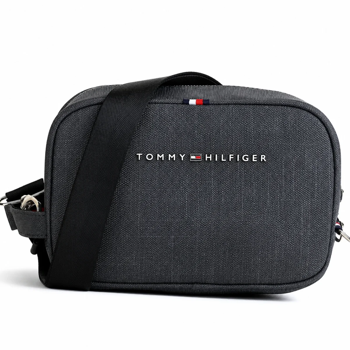 Tommy Hilfiger Grey Wash Hand Bag For Men