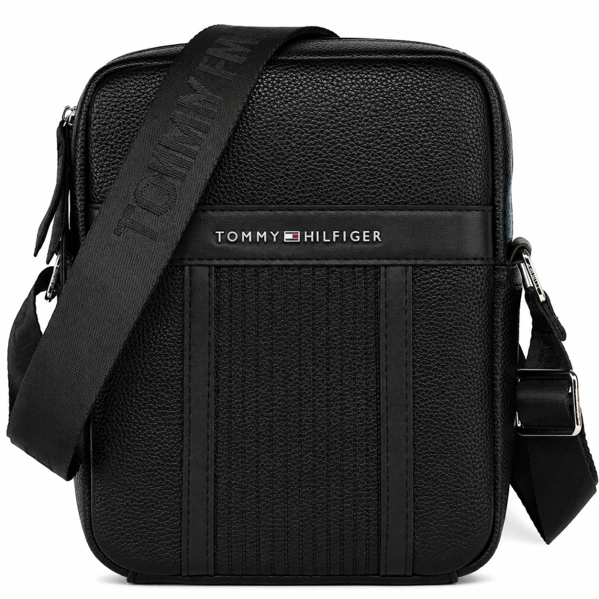 Leather Tommy Hilfiger Crossbody Messenger Shoulder Black Me Bag