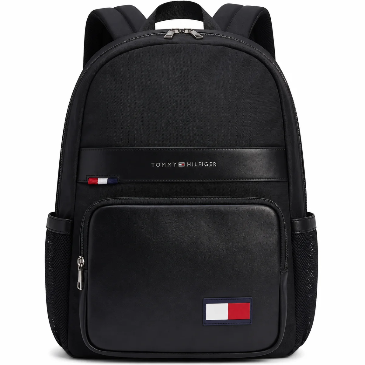Tommy Hilfiger Men’s Black Front Pocket Backpack