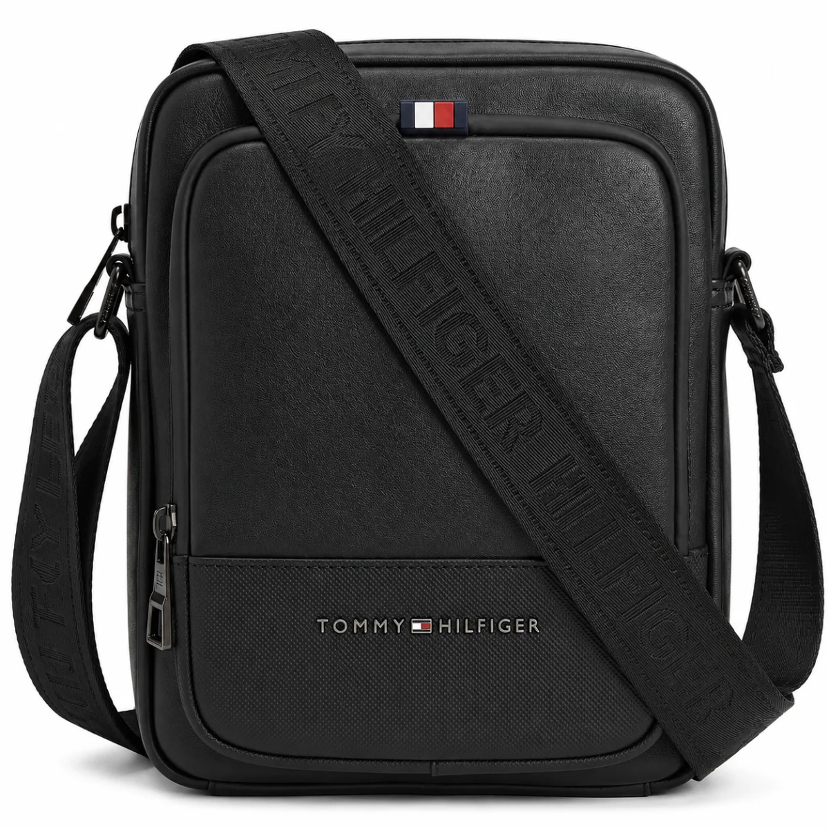 Tommy Hilfiger Men’s Black Panel Crossbody Bag