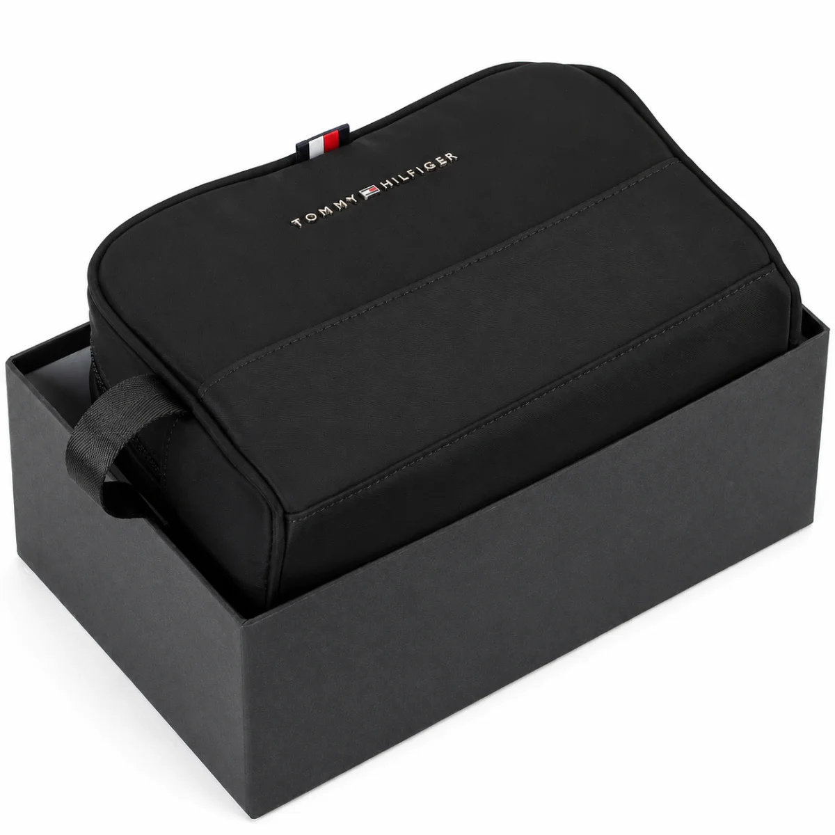 Tommy Hilfiger Mens Clutch Black Bag Gift Box