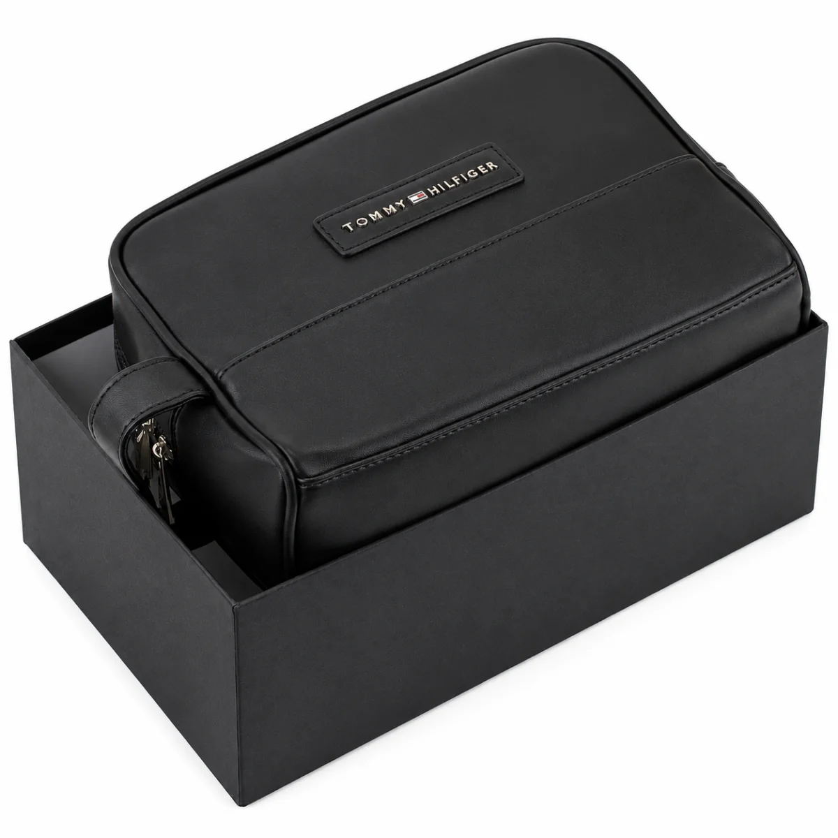 Tommy Hilfiger Gift Box Leather Mens Clutch Black Bag