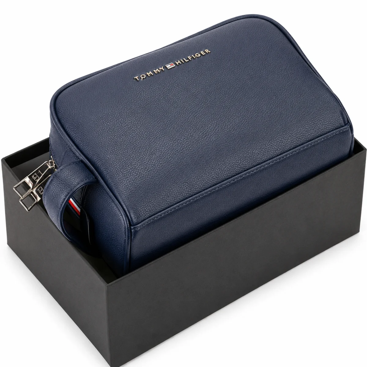 Tommy Hilfiger Blue Leather Mens Clutch Bag Gift Box