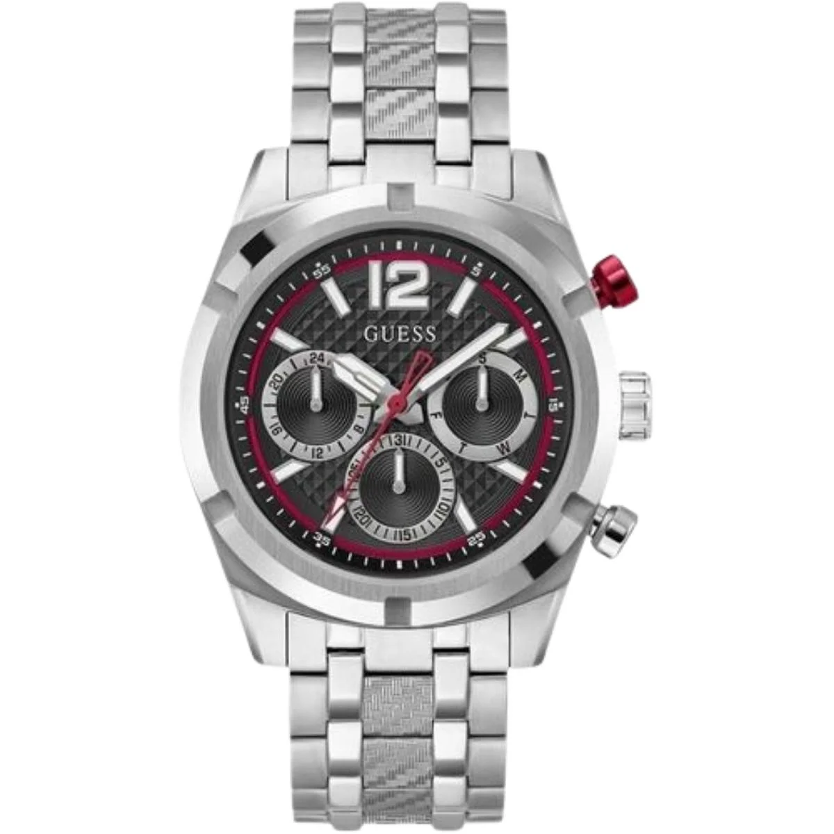 GUESS Resistance Men's Silver Black Watch GW0714G1