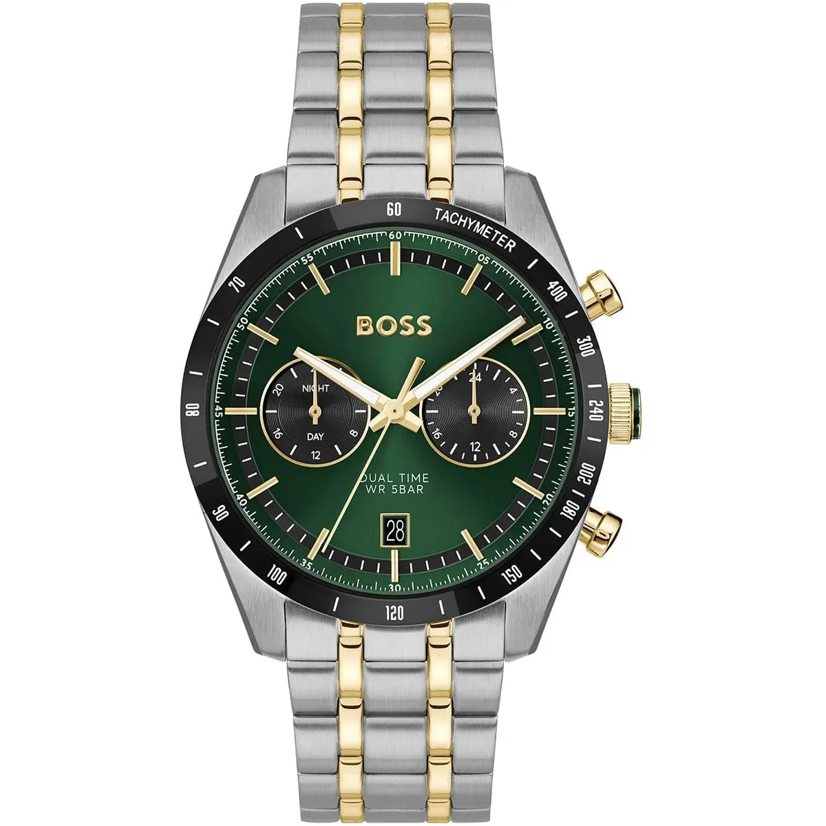 Hugo Boss Watch For Men Two-Tone Green Dial 1514287
