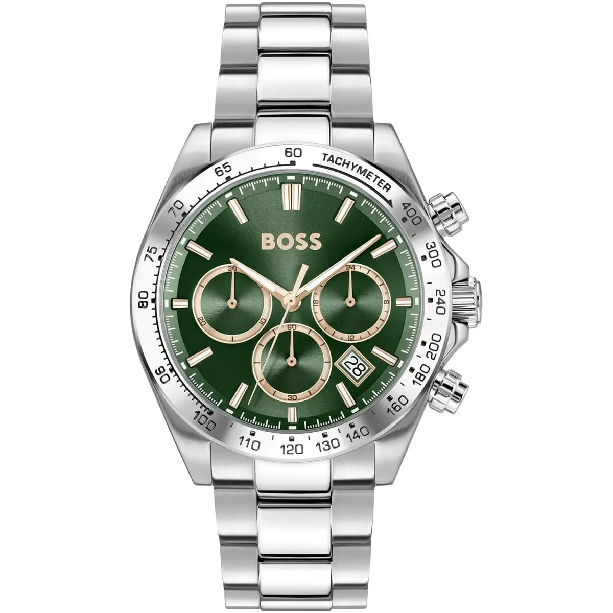 Hugo Boss Watch For Men Silver belt &Green dial 1514268