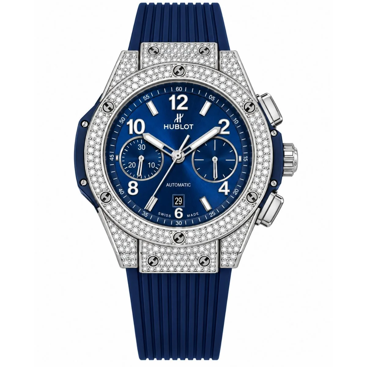 Hublot Women's Navy Blue Sunburst Luxury Watch