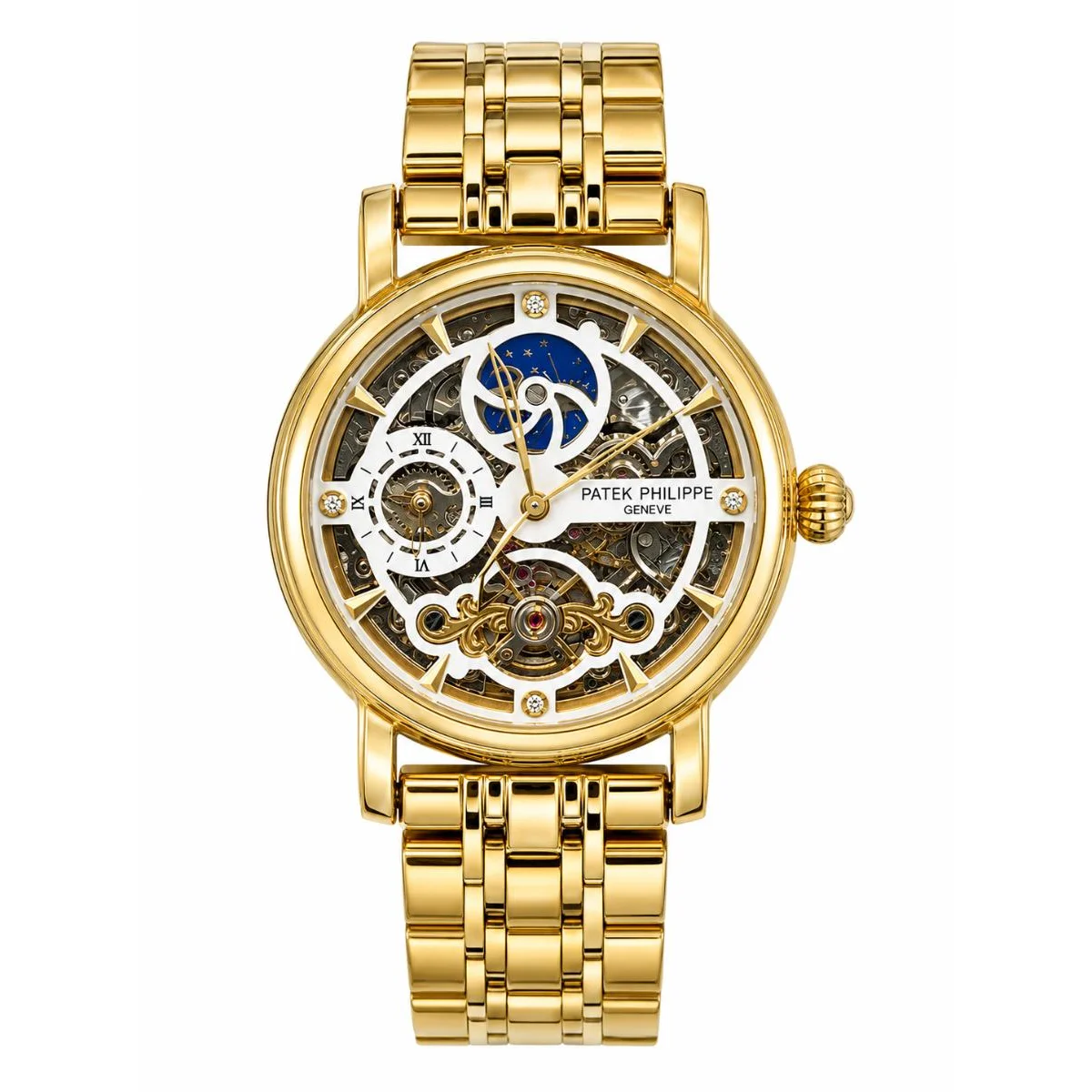 Patek Philippe Luxury Automatic Skeleton Gold-Tone Watch - PT003