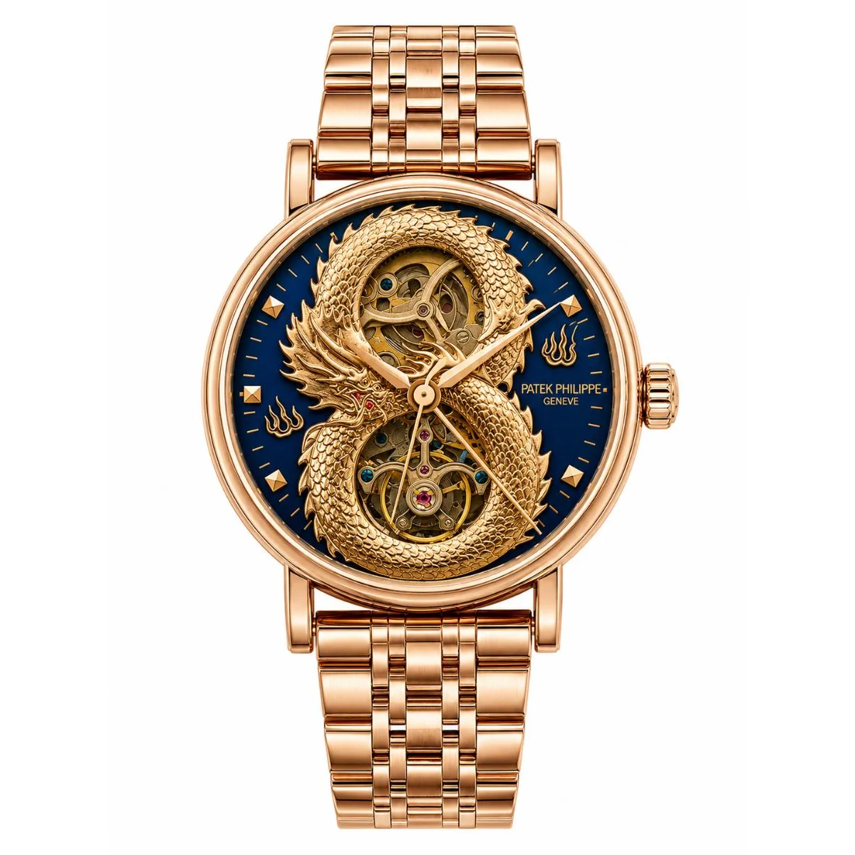 Patek Philippe Luxury Automatic Skeleton Gold-Tone Watch