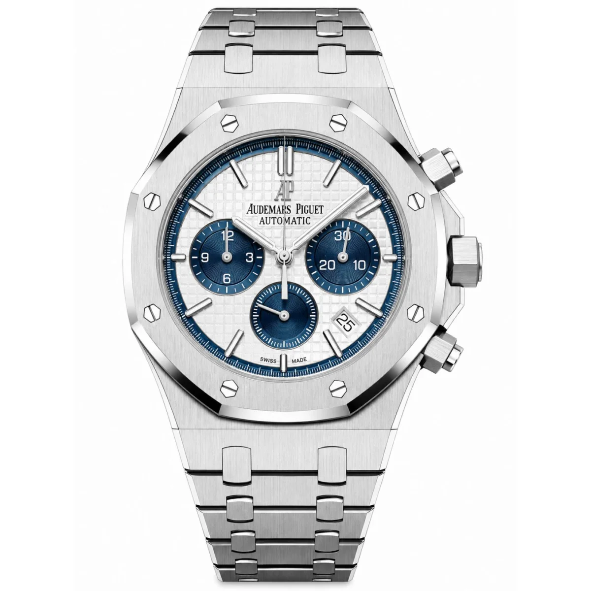Audemars Piguet Royal Oak Chronograph Automatic Stainless Steel Blue & White Dial Watch