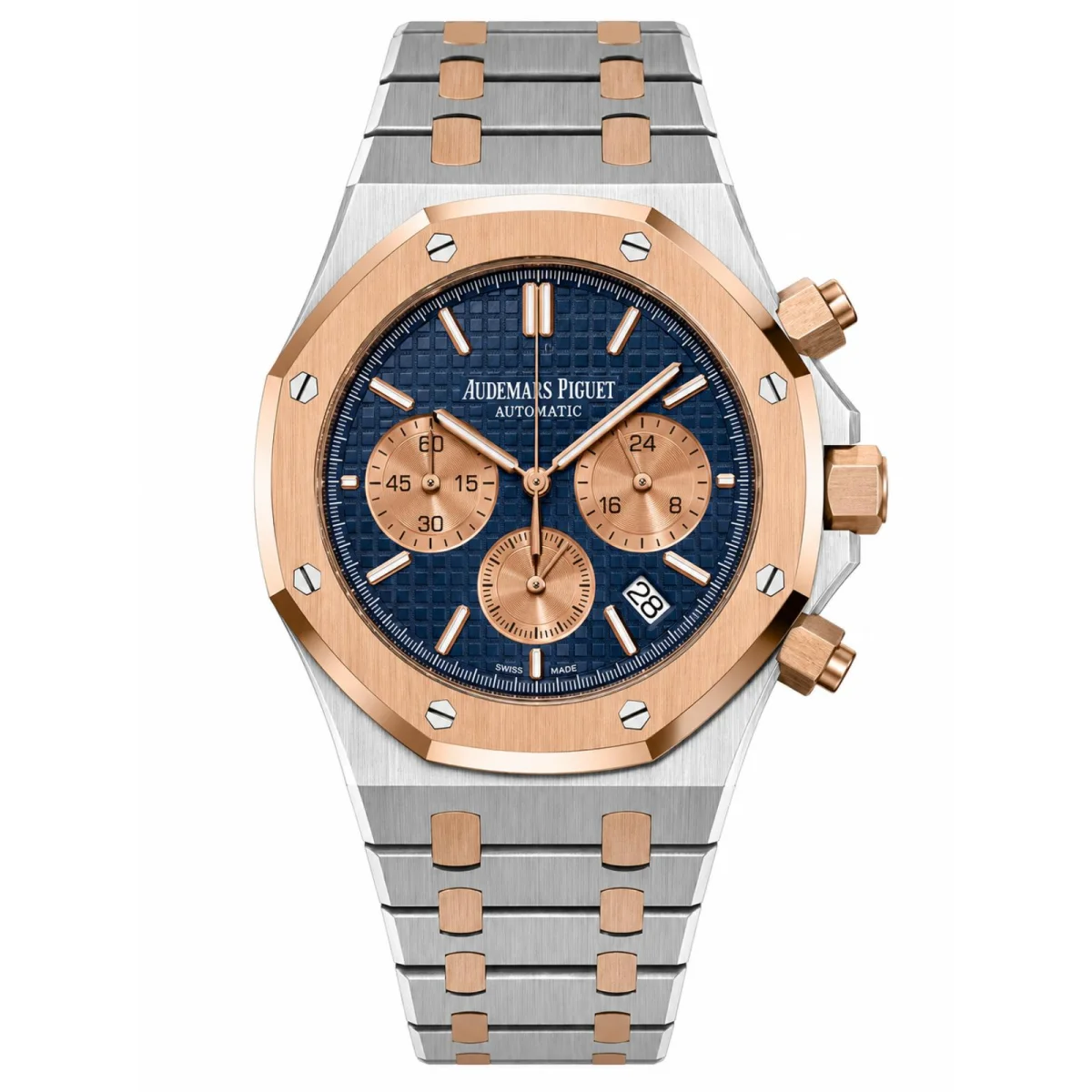 Audemars Piguet Royal Oak Chronograph Automatic Two-Tone Rose Gold & Blue Dial Watch