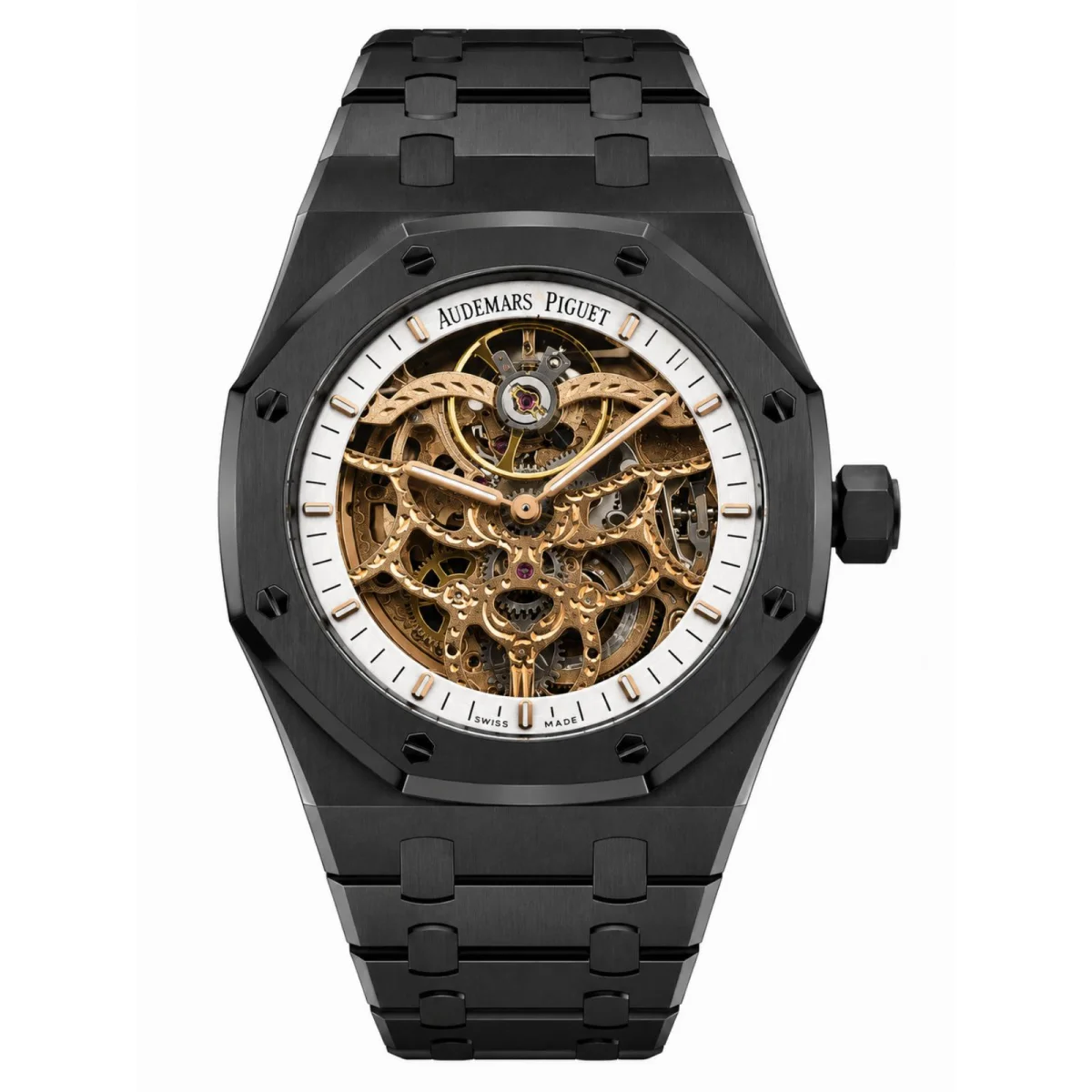 Audemars Piguet Royal Oak Skeleton Automatic Black Ceramic Gold Skeleton Dial Watch