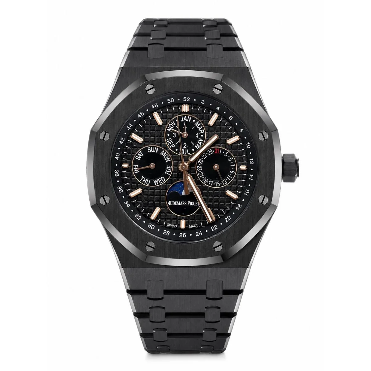 Audemars Piguet Royal Oak Perpetual Calendar Automatic Black Dial Watch