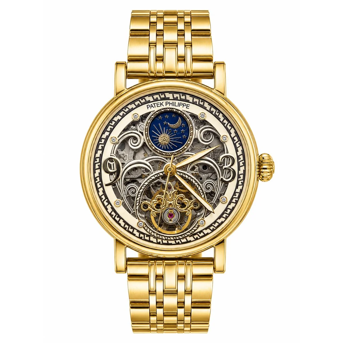 Patek Philippe Watch For Men – Gold Skeleton