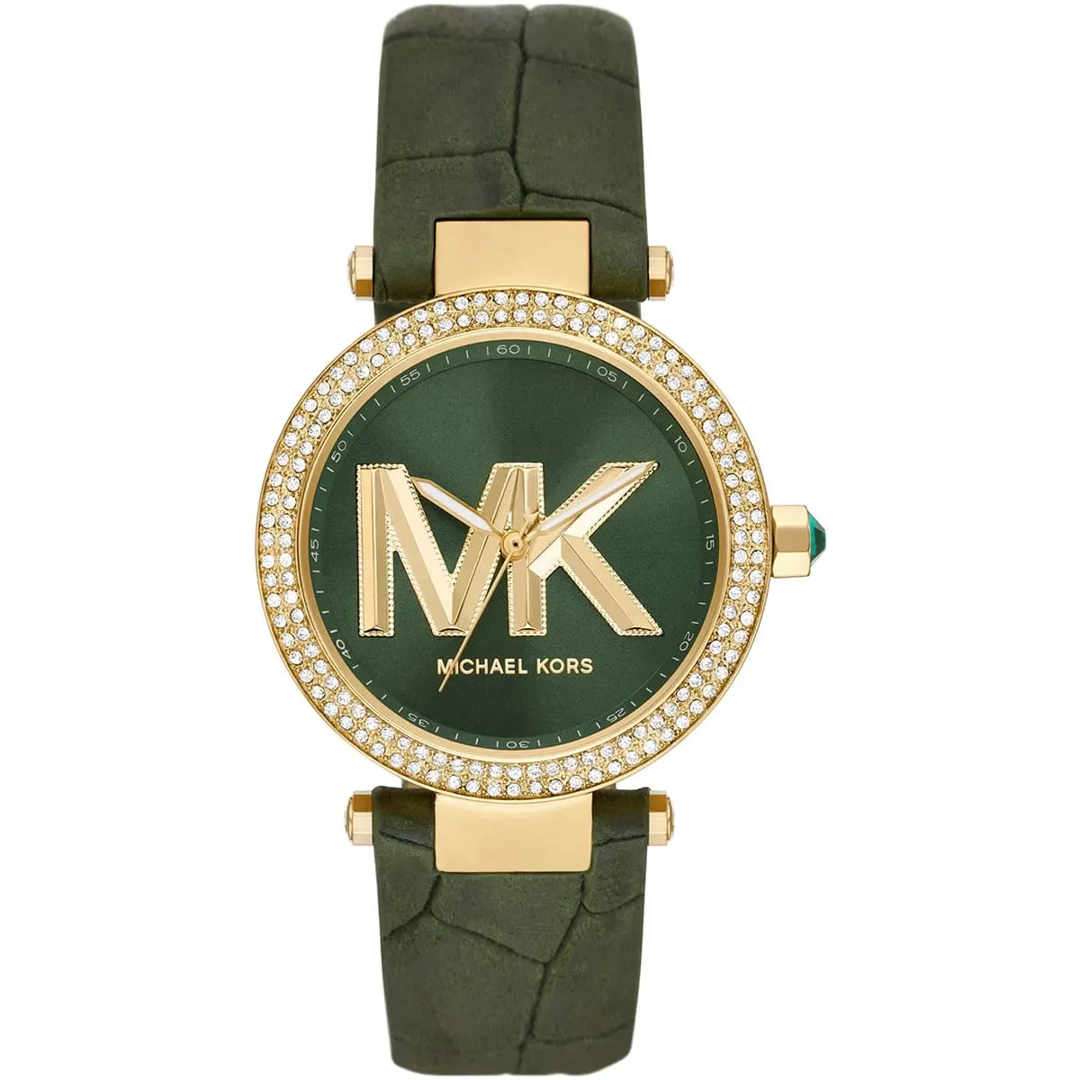 Michael Kors Parker MK4724 Women’s Gold Watch with Green Leather Strap
