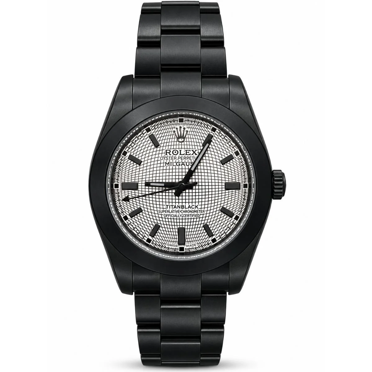 Rolex Hunter Phantom Milgauss Automatic Watch For Men – Black & Silver