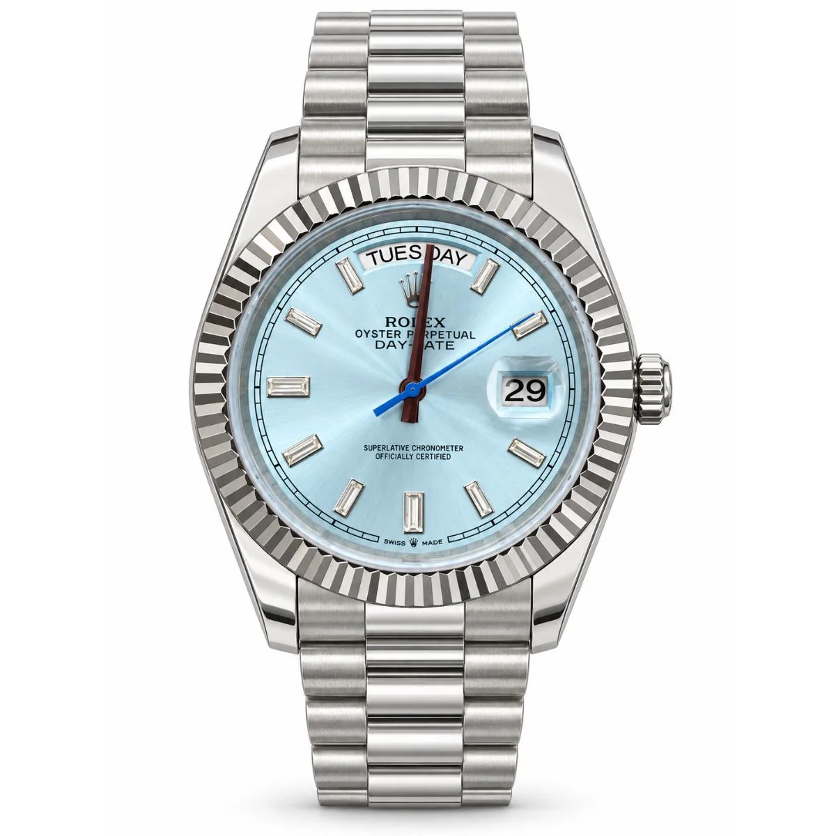 Rolex Day-Date 40 Ice Blue Stone-Set Watch For Men