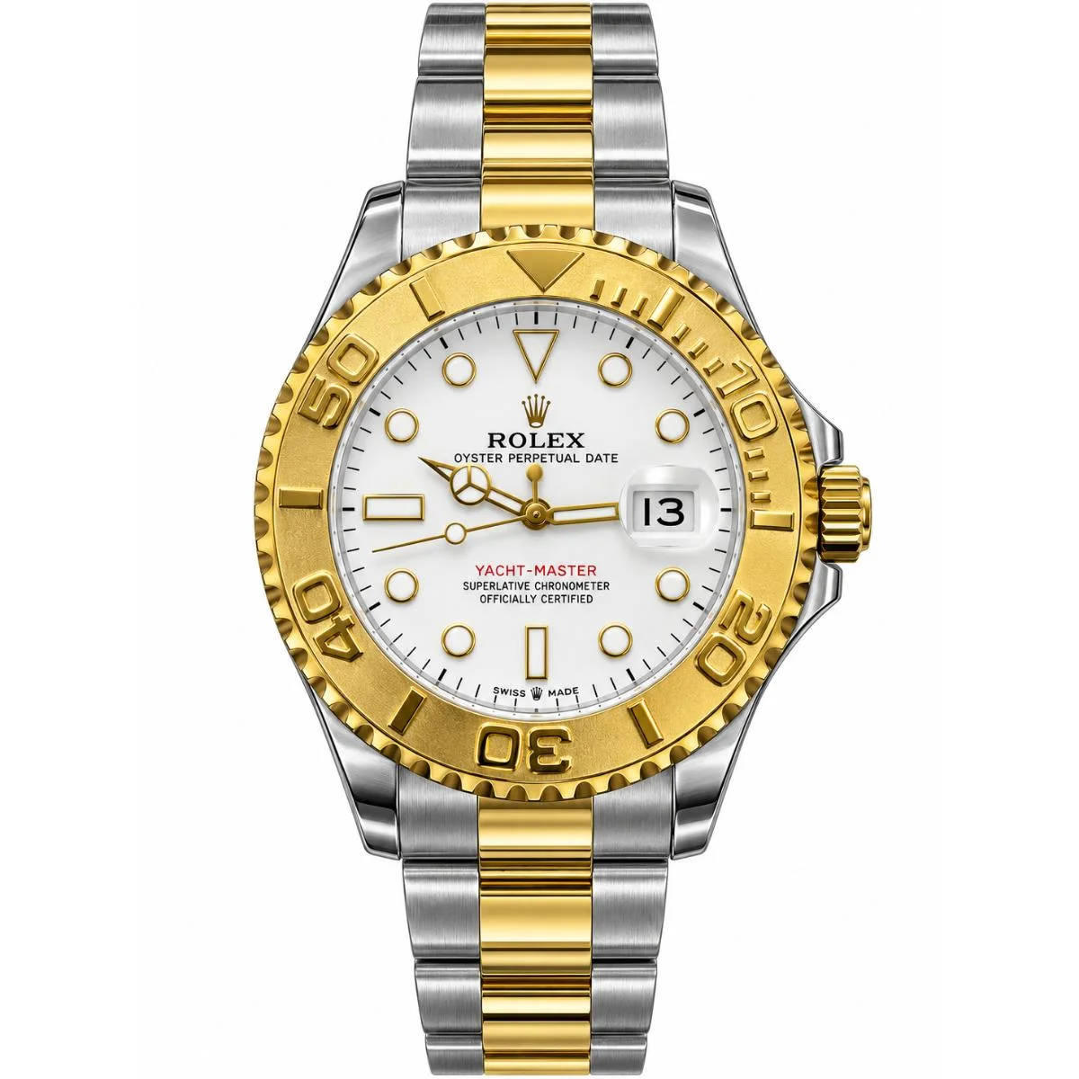 Rolex Yacht-Master 35mm Automatic White Dial Two Tone Watch For Women