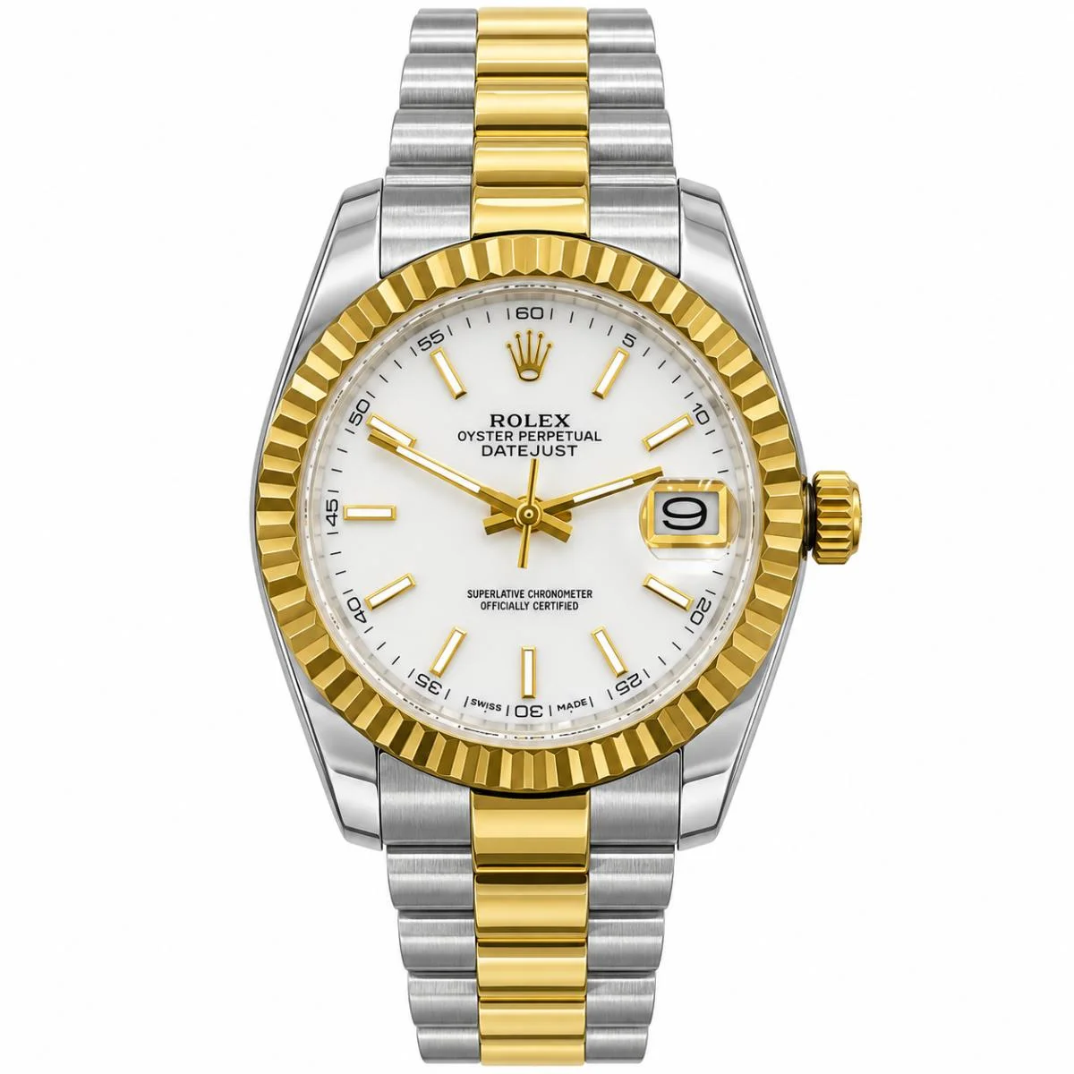 Rolex Datejust 36mm White Dial Watch For Women