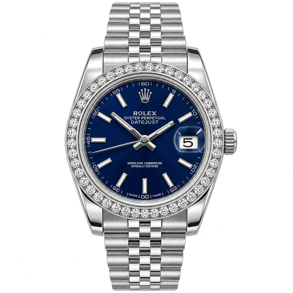 Rolex Datejust 36mm Bright Blue Dial Watch For Women