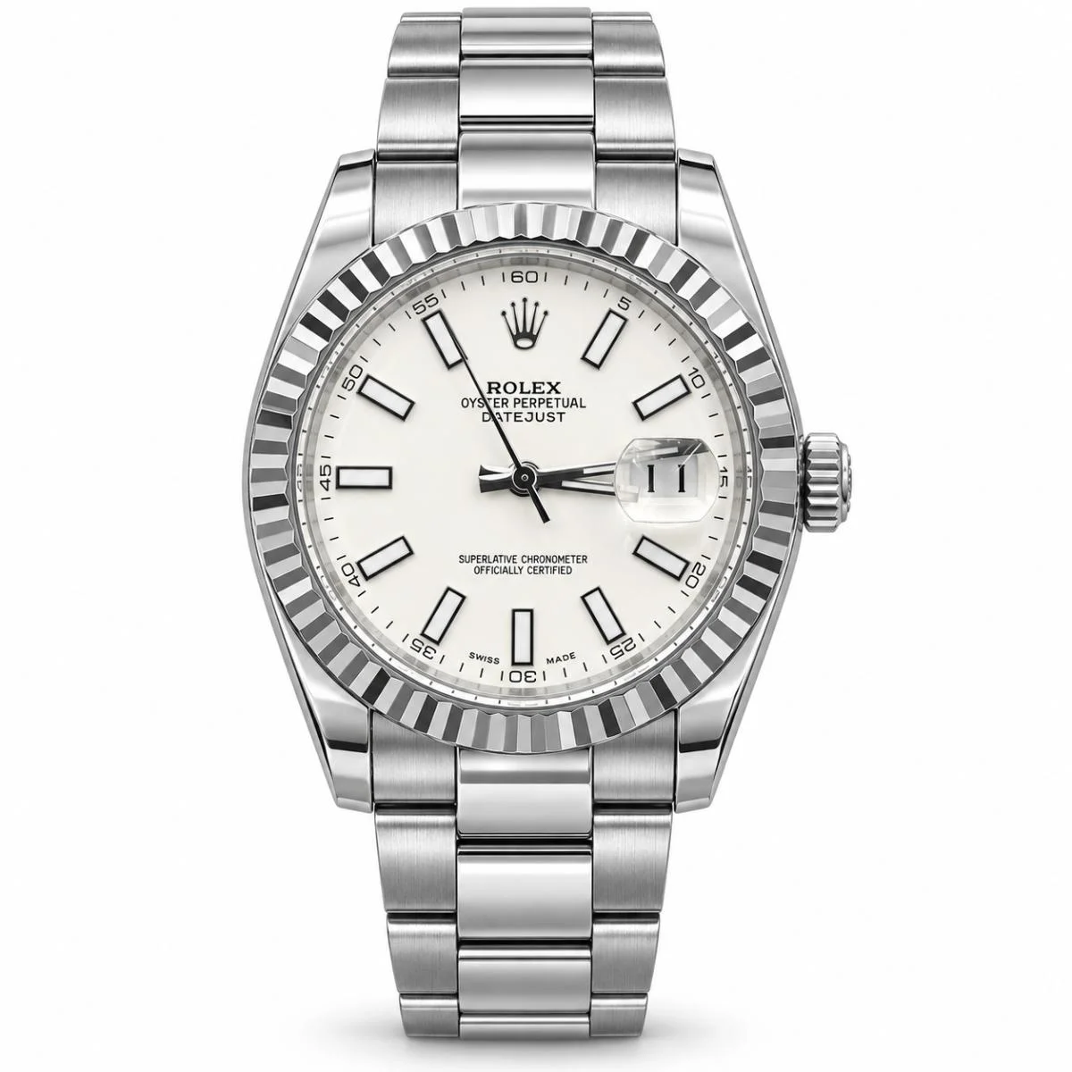 Rolex Datejust 116334 White Dial Watch For Men