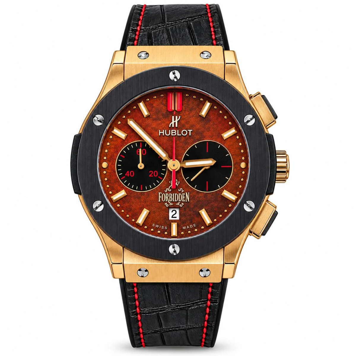Hublot Big Bang Forbidden Chronograph Gold Black & Red Men’s Watch